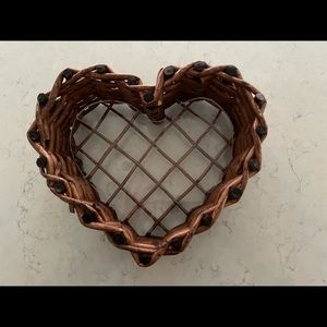 Heart shaped Basket with glass